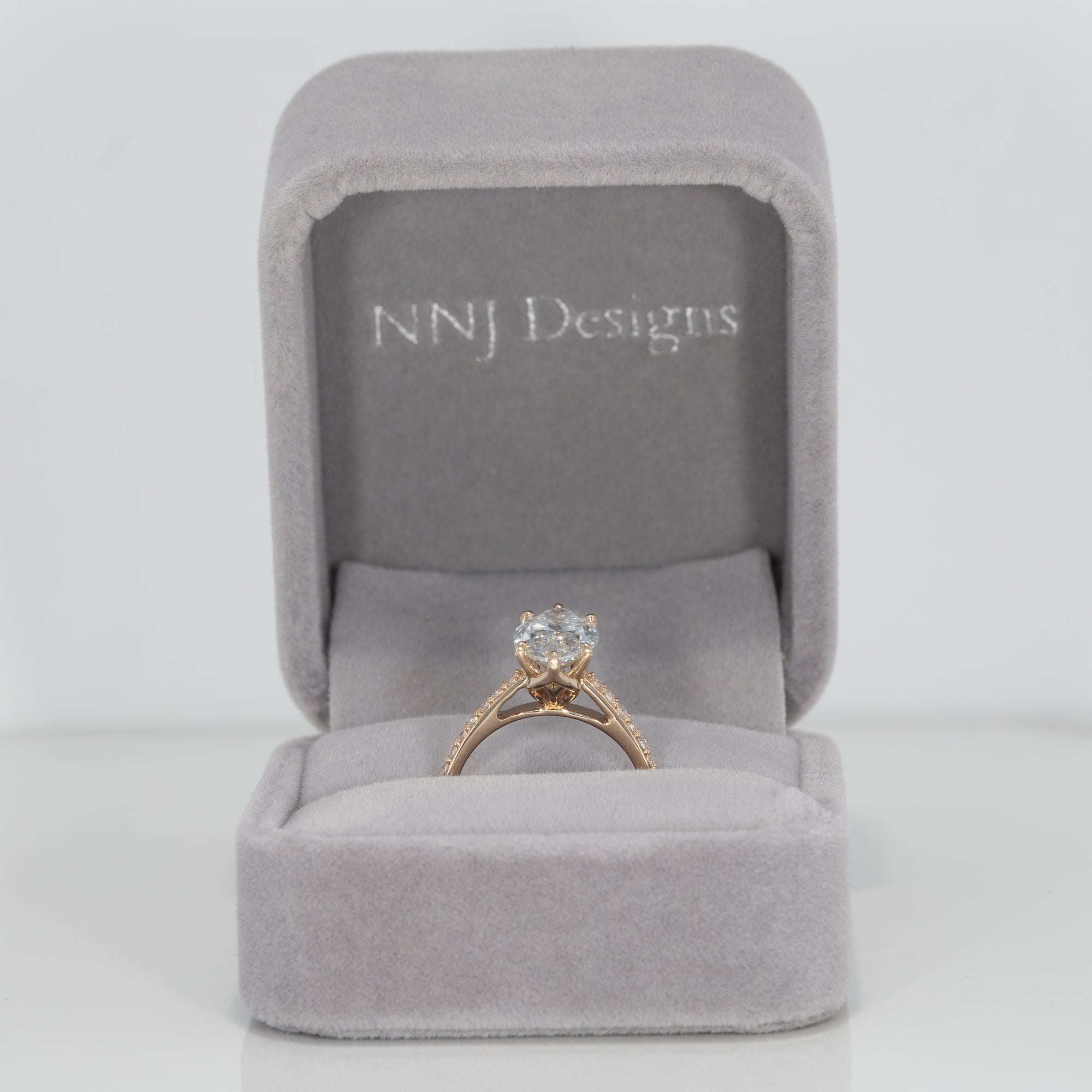 14K yellow gold lab diamond ring