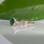 14K Yellow Gold Zambian Emerald Ring