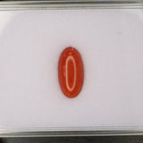 Natural Italian Coral Cabochon Cut 14.1x7mm 2.74ct Loose Gemstone