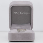 10K white gold single diamond estate ring