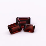 Natural Emerald Cut Red Garnet – Calibrated Loose Faceted Gemstone for Jewelry Making