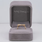 14K yellow gold lab grown diamond cluster ring