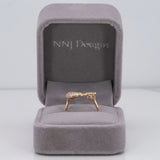 14K yellow gold lab grown diamond cluster ring