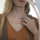 IGI Certified 3.3Ct Lab Diamond Pendant Necklace with Earth Mined Diamond Accents in Solid 14K Gold - 13x8mm Fine Jewelry