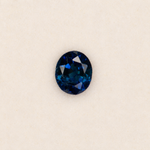 0.53 carat natural AA grade blue sapphire, oval 5x4mm loose gemstone