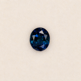0.53 carat natural AA grade blue sapphire, oval 5x4mm loose gemstone