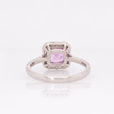 Maeve 14K White Gold Pink Sapphire and Natural Diamonds Ring | CU 6mm