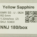 0.66 carat natural yellow sapphire round 5mm loose gemstone – view 2