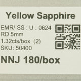0.66 carat natural yellow sapphire round 5mm loose gemstone – view 2
