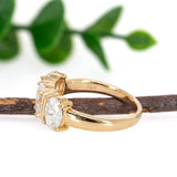 Maya 14K Yellow Gold Lab-Created Diamond Ring | Oval Shape 7x5mm