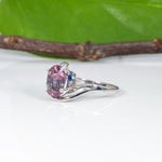 14K white gold bi-color tourmaline ring