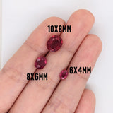 Natural Faceted Oval Red Ruby Gemstones for Jewelry Making