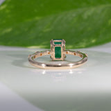 14K Yellow Gold Zambian Emerald Ring