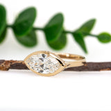 Daisy 14K Yellow Gold Lab-Created and Natural Diamond Ring | Marquise 15.7x7.6mm