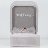 14K yellow gold pink tourmaline ring with diamond accents