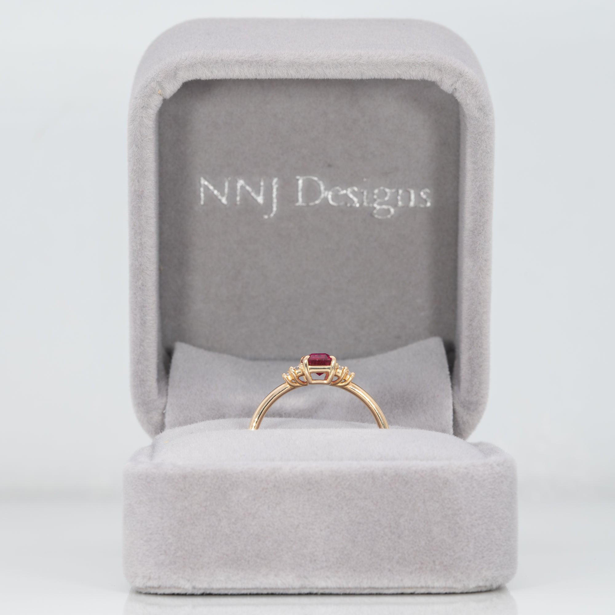 14K yellow gold pink tourmaline ring with diamond accents