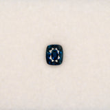 1.10 carat natural peacock sapphire, cushion 6x5mm Ceylon loose gemstone