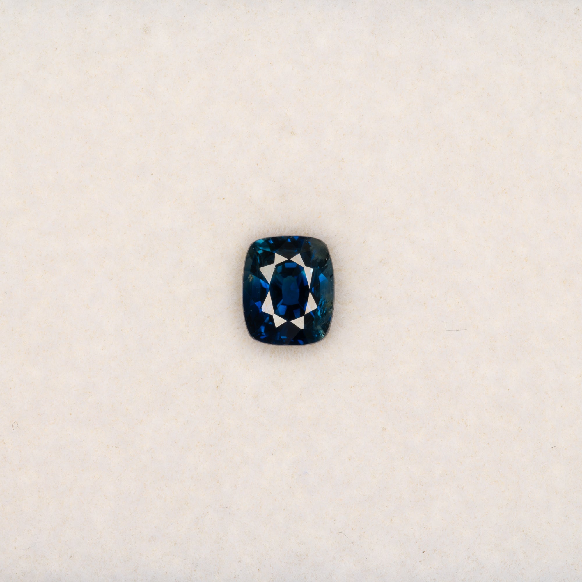 1.10 carat natural peacock sapphire, cushion 6x5mm Ceylon loose gemstone