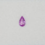 0.66 carat natural purple sapphire, pear 7x4mm loose gemstone
