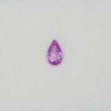 0.66 carat natural purple sapphire, pear 7x4mm loose gemstone