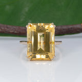 14K yellow gold citrine ring