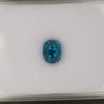 natural cambodian blue zircon cushion loose gemstone
