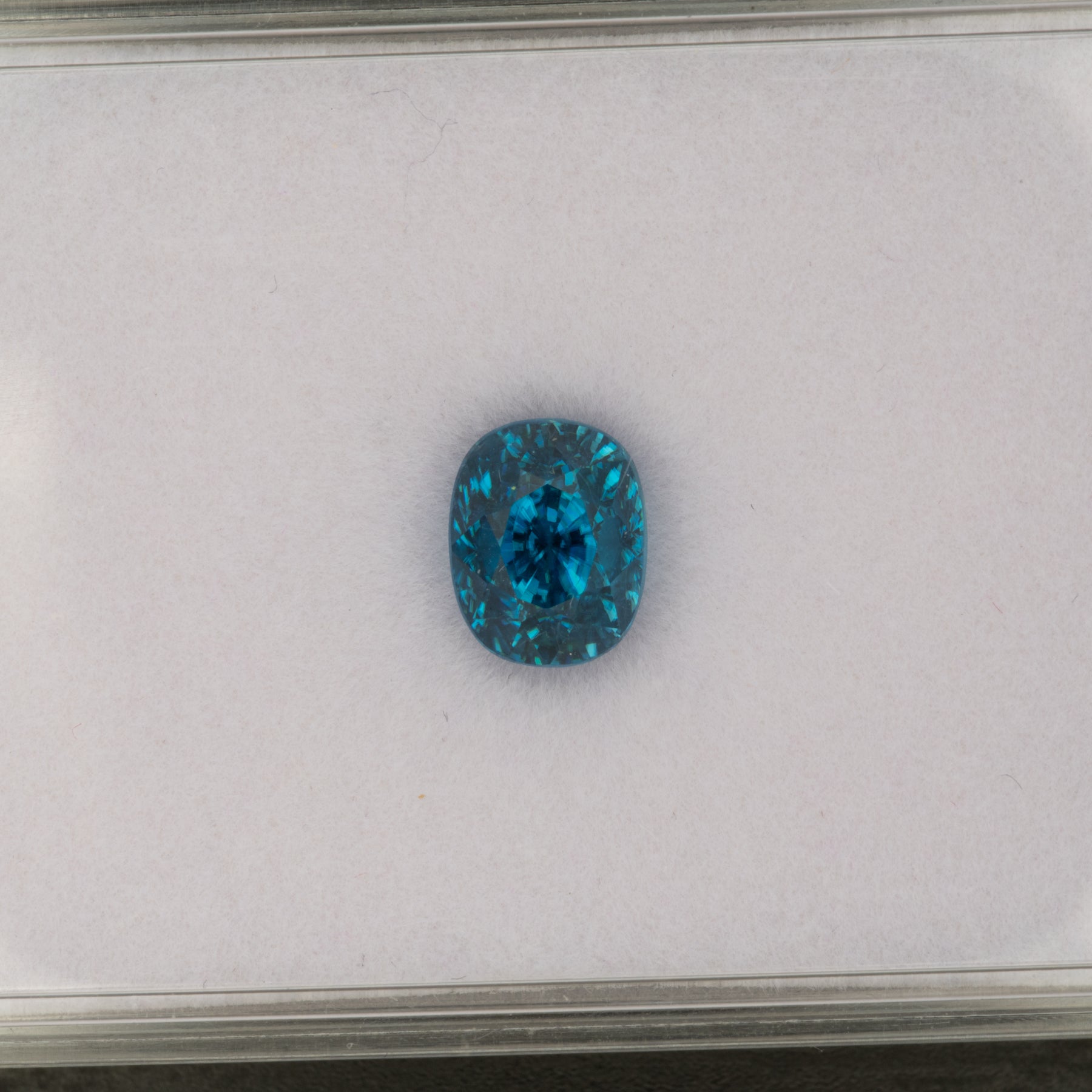 natural cambodian blue zircon cushion loose gemstone