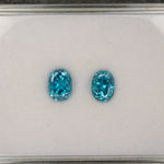 natural cambodian blue zircon oval loose gemstone