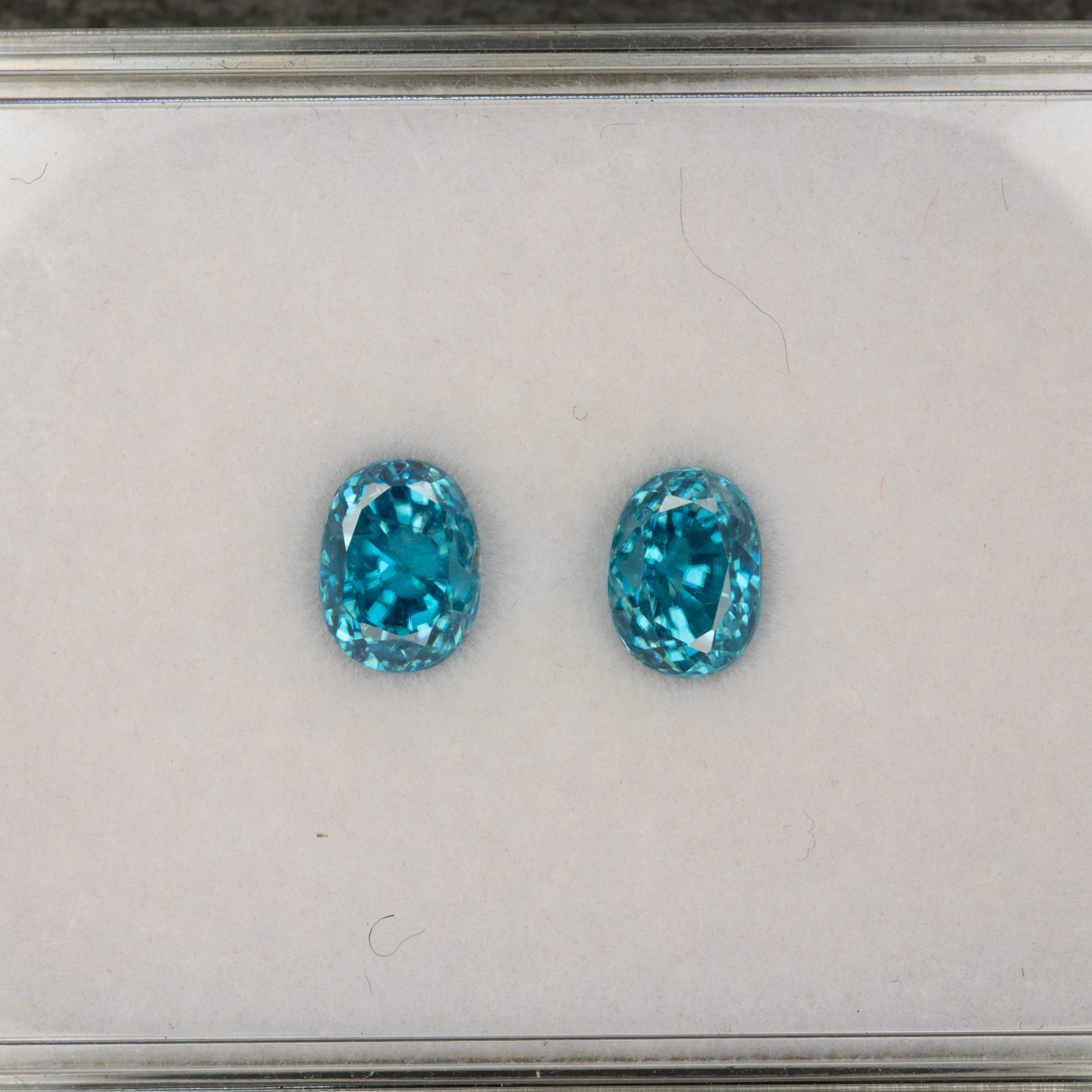 natural cambodian blue zircon oval loose gemstone