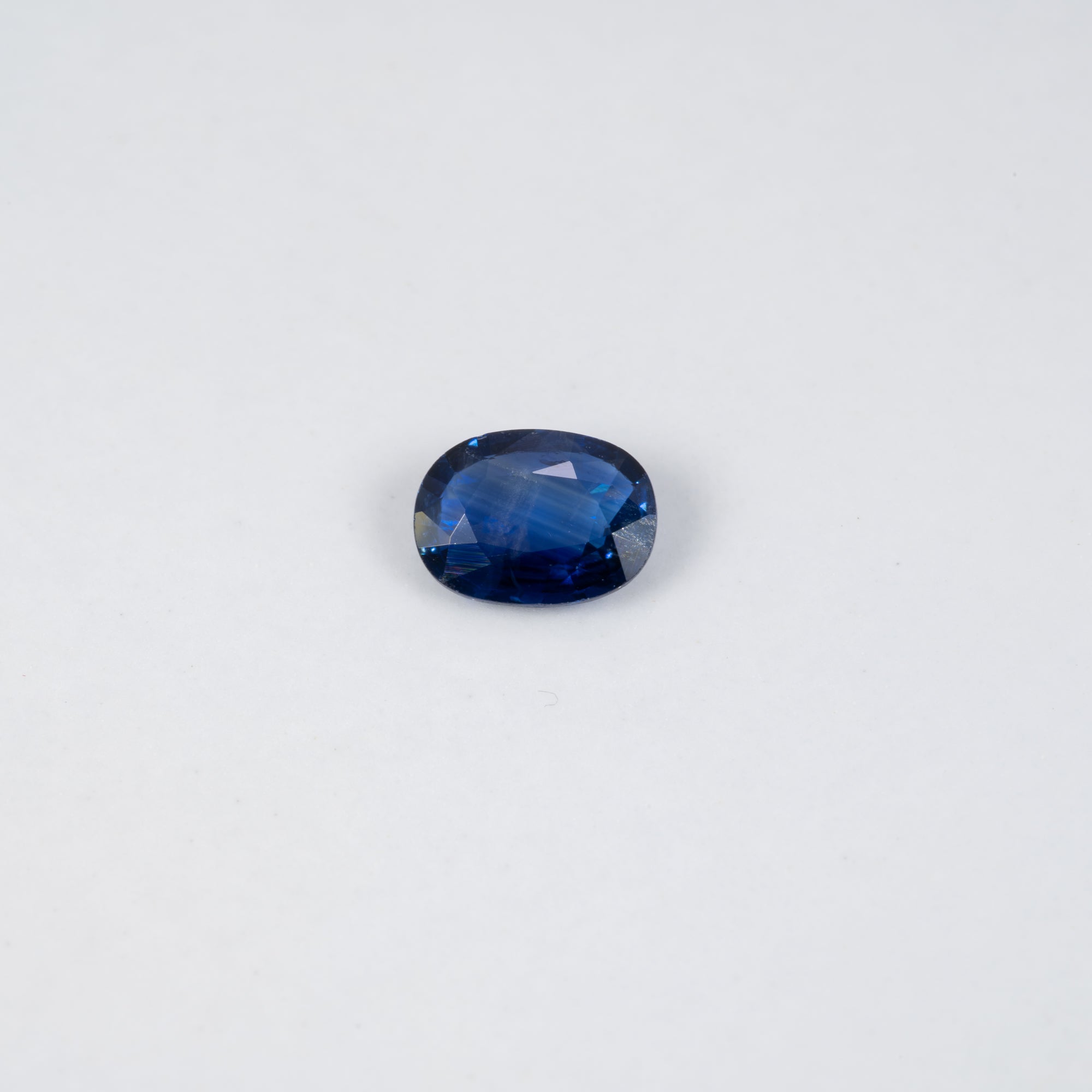 0.71 carat natural blue sapphire, oval 6x5mm loose gemstone