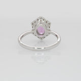 Beautiful Pink Sapphire Ring with Earth Mined Diamonds: Solid 14K Gold, 7.5x5.5mm, Natural Gemstone, Elegant Engagement or Statement Jewelry