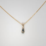 14K Yellow Gold London Blue Topaz Pendant