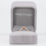 14K rose gold padparadscha sapphire ring