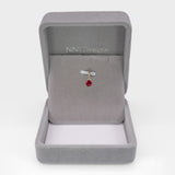 Madagascar Ruby Pendant with Earth Mined Diamonds in Solid 14K Gold – Round 4.5mm Natural Ruby Jewelry