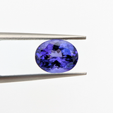 Fine Natural Vivid Violet-Blue Tanzanite 2.3 Ct Oval Cut 9×7 mm Loose Gemstone – Elegant Gem for Custom Jewelry