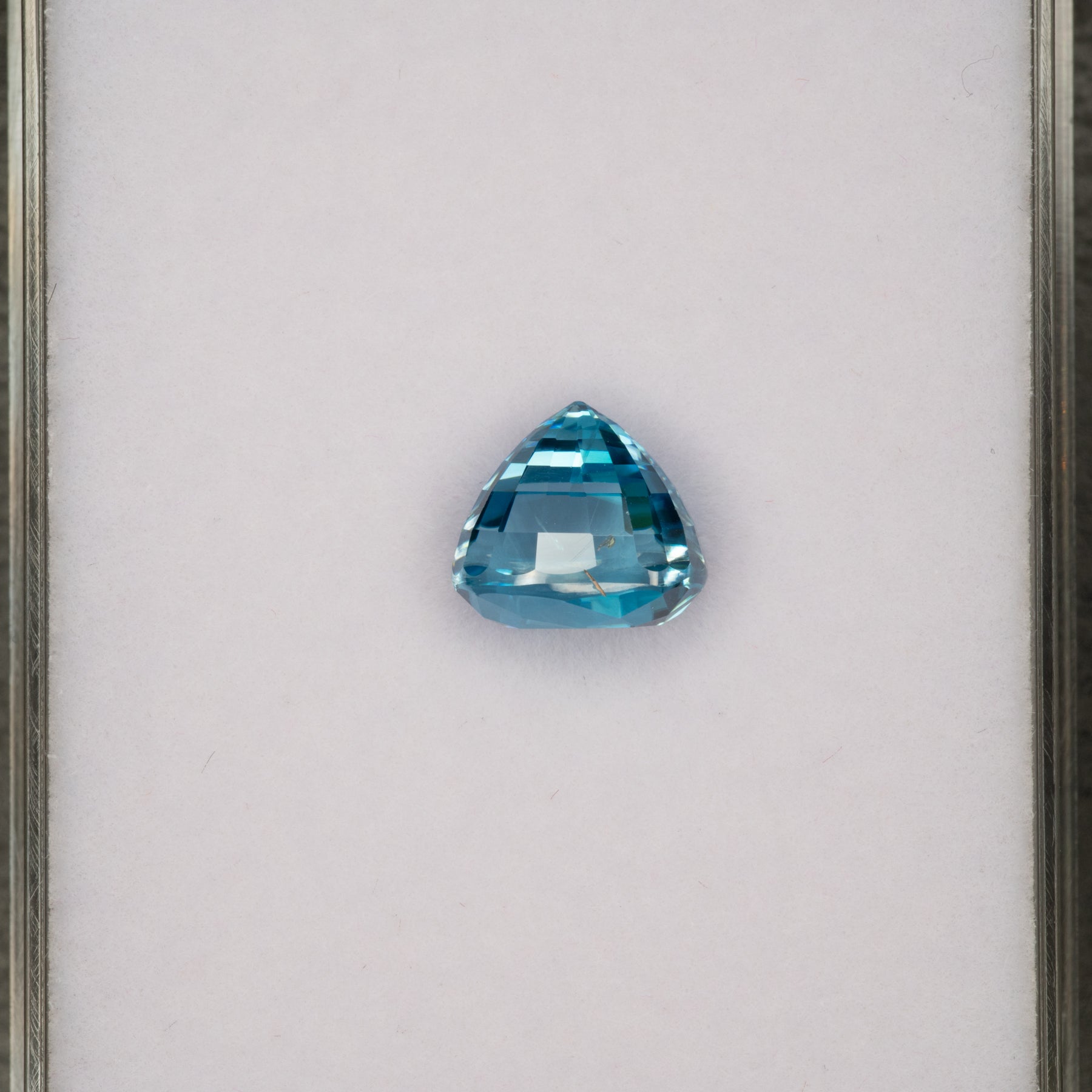 natural cambodian blue zircon cushion loose gemstone