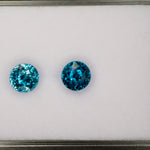 natural cambodian blue zircon round loose gemstone