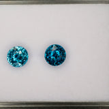 natural cambodian blue zircon round loose gemstone