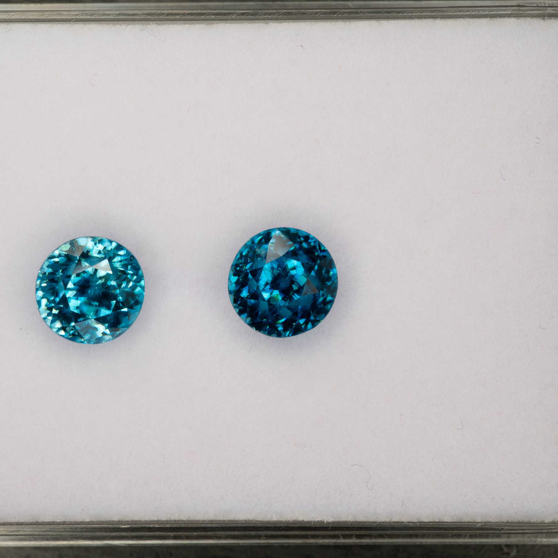 natural cambodian blue zircon round loose gemstone