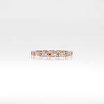 14K rose gold lab grown diamond band