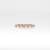14K rose gold lab grown diamond band