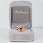 14K yellow gold Madagascar ruby estate ring
