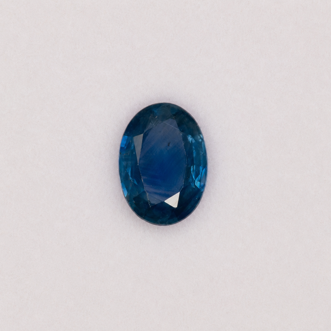 0.89 carat natural blue sapphire, oval 7x5mm loose gemstone