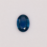 0.89 carat natural blue sapphire, oval 7x5mm loose gemstone