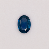 0.89 carat natural blue sapphire, oval 7x5mm loose gemstone