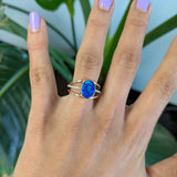 14K rose gold boulder opal ring