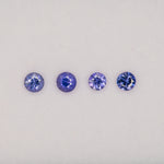 0.21 carat natural blue and purple sapphire, round 3.6mm loose gemstone