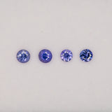 0.21 carat natural blue and purple sapphire, round 3.6mm loose gemstone