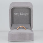 14K rose gold diamond band