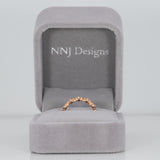 14K rose gold diamond band